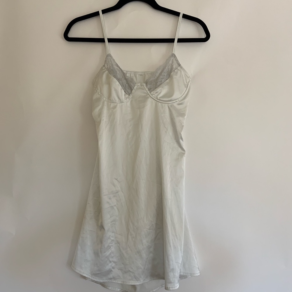 Ivory lace slip dress